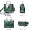 Genuine Leather Bag Ladies Crossbody Messenger Bag Crocodile - Image 2