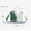 Genuine Leather Bag Ladies Crossbody Messenger Bag Crocodile - Image 3