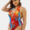 Halter Deep Necklines High Waisted Swimwear - Image 2