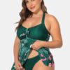 Halter Floral Printed Swimdress With Panties