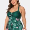 Halter Floral Printed Swimdress With Panties - Image 5