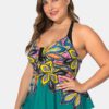 Halter Printed Tops With Shorts Swimdress - Image 2