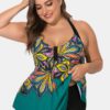 Halter Printed Tops With Shorts Swimdress - Image 3
