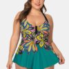 Halter Printed Tops With Shorts Swimdress - Image 5