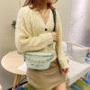 Casual Letters Handy Carry Leather Phone Pouch Messenger Bag