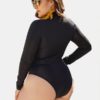 High Neck Long Sleeve Zip Up Swimwear - Image 4