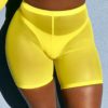 High Waist Mesh Semitransparent Beach Running Slim Yoga Shorts - Image 9