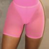 High Waist Mesh Semitransparent Beach Running Slim Yoga Shorts - Image 11