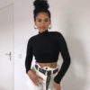 Hot streetwear top sexy backless hollow out Bandage bodycon crop top - Image 7