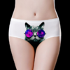 Ice Silk Cat Printed Mid Waist Soft Briefs
