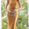 Jewel Neck Sleeveless Split Bodycon Dress