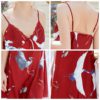 Kimono Sling Faux Silk V-neck Animal Print Nightgown - Image 4