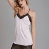 Lace-Trim Criss Cross Backless Nightgown - Image 3