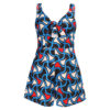 Lace Up Print Floral Casual Short Jumpsuit - Image 9