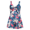 Lace Up Print Floral Casual Short Jumpsuit - Image 11