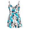 Lace Up Print Floral Casual Short Jumpsuit - Image 12