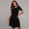 Fashion Sexy Slim Short Sleeve Bodycon Mini Party Dress - Image 2