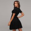 Fashion Sexy Slim Short Sleeve Bodycon Mini Party Dress - Image 3