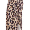 Leopard Print Split Wrap Formal Evening Skirt - Image 5