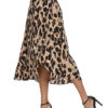 Leopard Print Split Wrap Formal Evening Skirt - Image 6