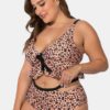 Leopard Printed High Waist Ruffled Bikini - Image 2
