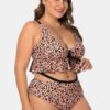 Leopard Printed High Waist Ruffled Bikini - Image 3