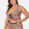 Leopard Printed High Waist Ruffled Bikini - Image 5