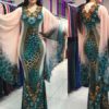 Long Bodycon Dresses Bell Sleeves Leopard Print V Neck Stretch Party Dress