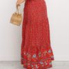 Long Raised Waist Printed Skirt For Women - Image 2