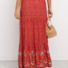 Long Raised Waist Printed Skirt For Women - Image 3