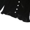 Long Sleeve Lace Velvet Casual Ruffle Button Short Shirt - Image 13