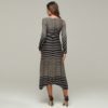 Sexy Stripe Stitching Evening Skinny Dress - Image 3