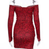 Long Sleeves Pleated Sexy Sweetheart Neck Body Conscious Sheath Dress - Image 5