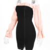 Long Sleeves Strapless Drawstring Sexy Bodycon Dress - Image 7
