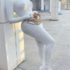Long Sleeves Zipper Skinny One Piece Outfit - Image 4
