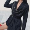 Long sleeve suit style personality coat Casual street style shirt - Image 3