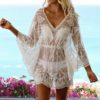 Loose V-Neck Batwing Sleeve Bikini Cover-ups