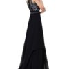 Maxi Dresses Sleeveless Floral Print Jewel Neck Pleated Layered Lace Long Dress - Image 2