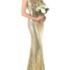 Maxi Dresses Sleeveless Jewel Neck Sequins Polyester Long Dress