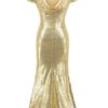 Maxi Dresses Sleeveless Jewel Neck Sequins Polyester Long Dress - Image 4