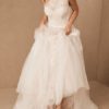 Maxi Dresses Sleeveless One Shoulder Embroidered Layered Polyester Long Dress - Image 2
