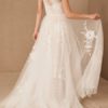 Maxi Dresses Sleeveless One Shoulder Embroidered Layered Polyester Long Dress - Image 3