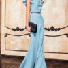 Maxi Dresses V Neck Ruffles Bodycon Floor Length Dress