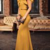 Maxi Dresses V Neck Ruffles Bodycon Floor Length Dress - Image 4