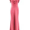 Maxi Dresses V Neck Ruffles Bodycon Floor Length Dress - Image 5