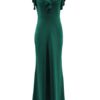 Maxi Dresses V Neck Ruffles Bodycon Floor Length Dress - Image 6