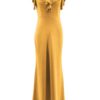 Maxi Dresses V Neck Ruffles Bodycon Floor Length Dress - Image 9