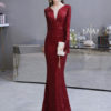 Mermaid Jewel Neck Sequined Floor Length Sequins Social Pageant Evening Dresses