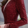 Mermaid Jewel Neck Sequined Floor Length Sequins Social Pageant Evening Dresses - Image 8