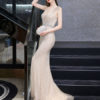 Mermaid V Neck Sleeveless Floor Length Formal Dinner Evening Dresses - Image 10